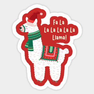 Fa la la la la la la llama Sticker